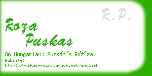 roza puskas business card